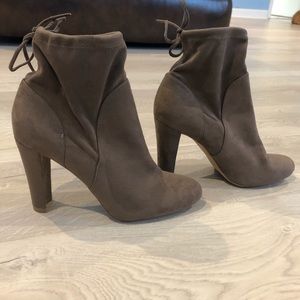 Charles David Suede Tie-Back Booties